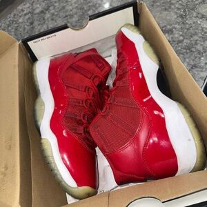 Jordan Kids Red and White Sneakers